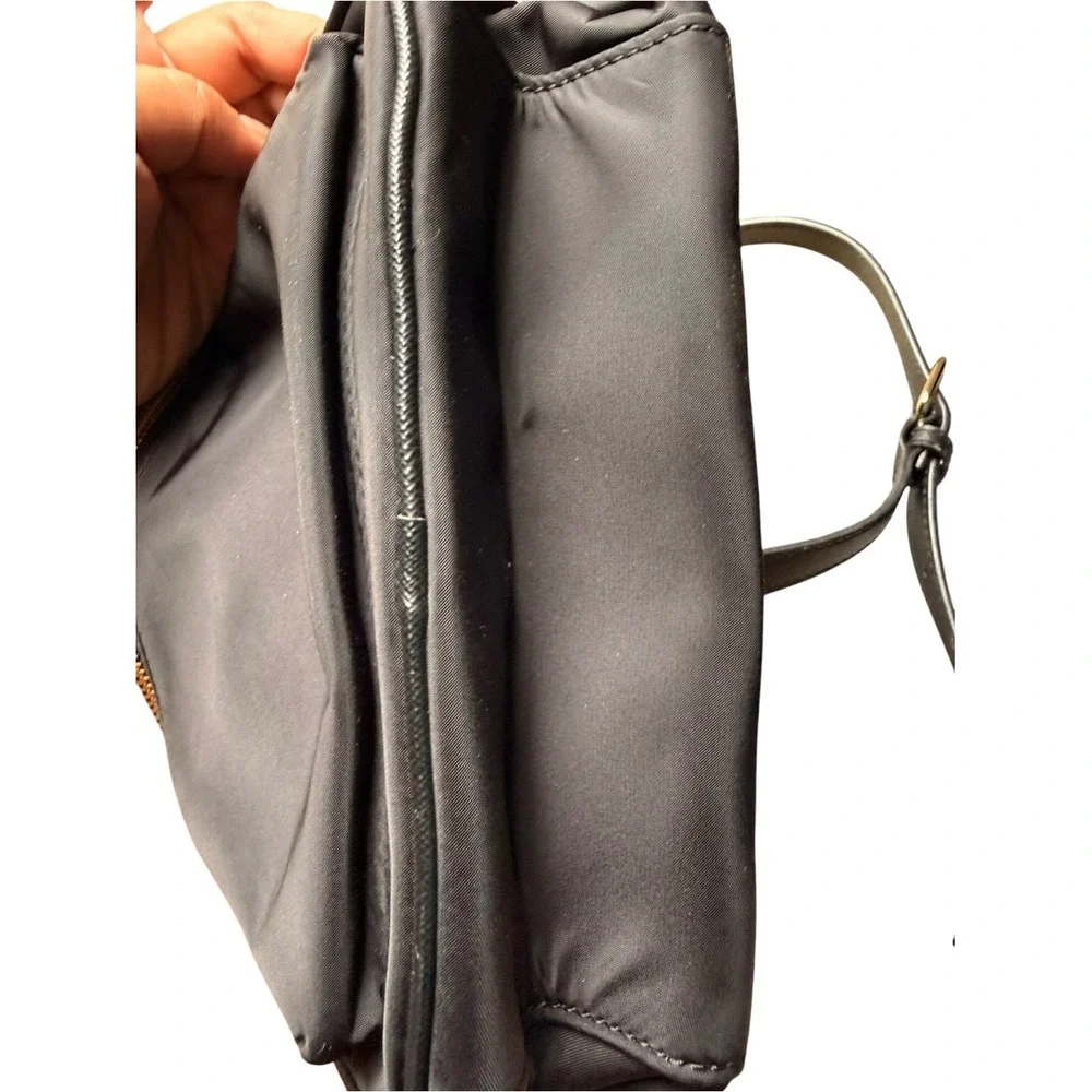 kate spade black nylon mini backpack with gold hardware